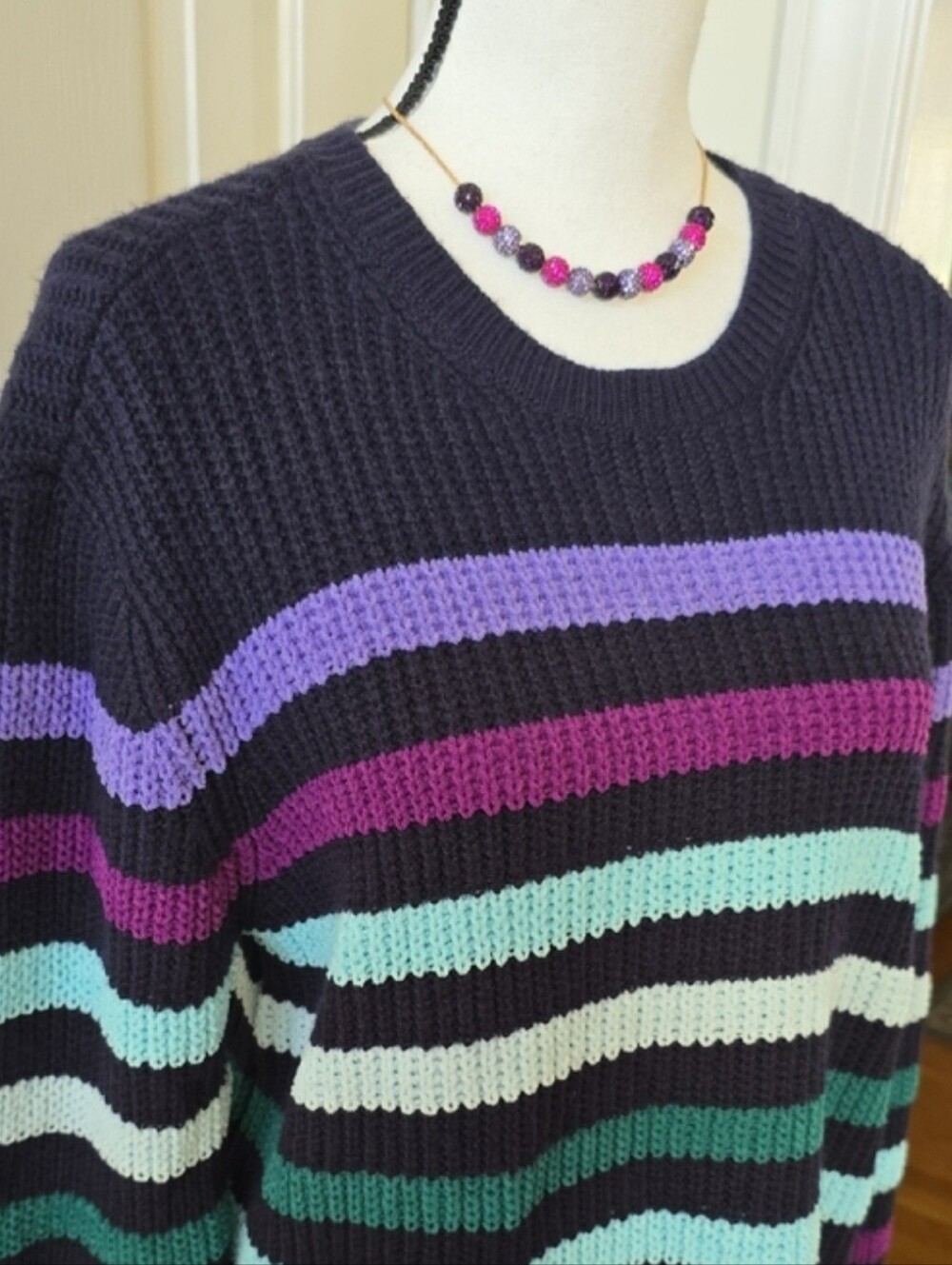 ST. JOHN'S BAY WOMENS BRAND PETITE SIZE CREWNECK PULLOVER SWEATER SIZE PXL